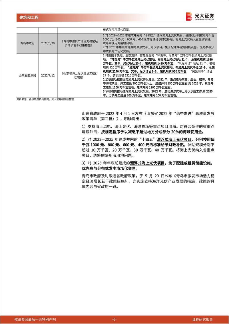 《建筑建材行业“新基建”系列之三：海上光伏，漂浮式电站的主战场，浮体、锚固环节最为受益20220727-光大证券-22页》 - 第7页预览图