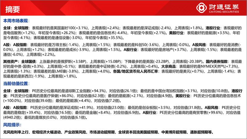 《全球估值观察系列六十三：上证50估值为23.3%分位数-20230722-财通证券-29页》 - 第7页预览图