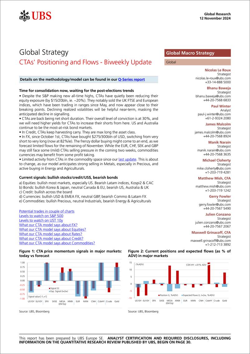 《UBS Equities-Global Strategy _CTAs Positioning and Flows - Biweekly Upda...-111526323》 - 第1页预览图