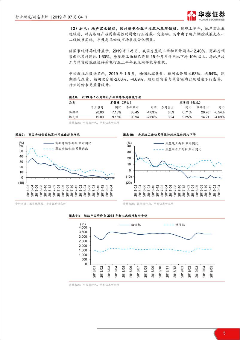 《家电行业2019中报前瞻：把握行业弱周期中核心资产-20190704-华泰证券-14页》 - 第6页预览图