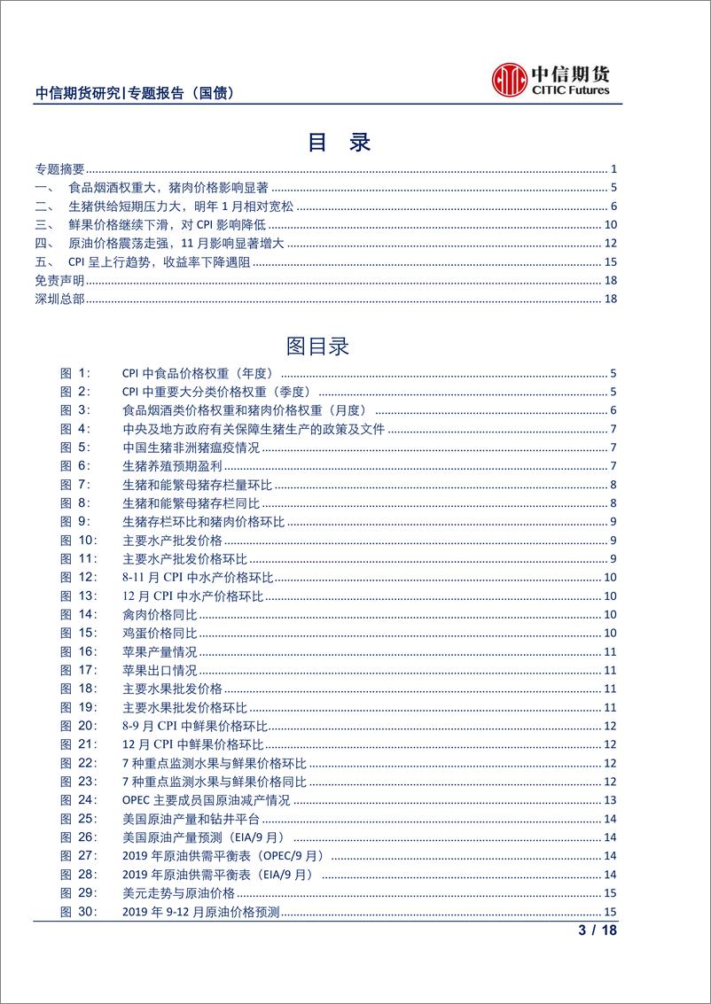 《金融期货专题报告：猪果油共舞，CPI或上浮，制约收益率下行-20190928-中信期货-18页》 - 第4页预览图