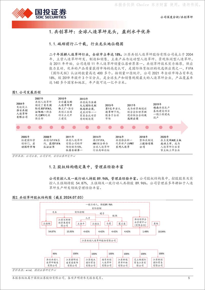 《国投证券-共创草坪-605099-全球人造草坪龙头，海外产能布局领先》 - 第5页预览图