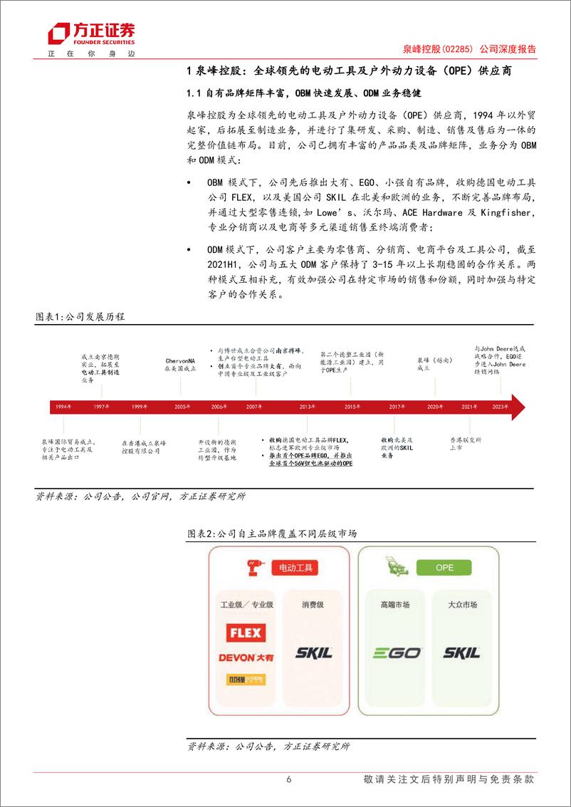 《泉峰控股(2285.HK)公司深度报告：锂电OPE渗透率提升，EGO品牌加速放量-240626-方正证券-31页》 - 第6页预览图