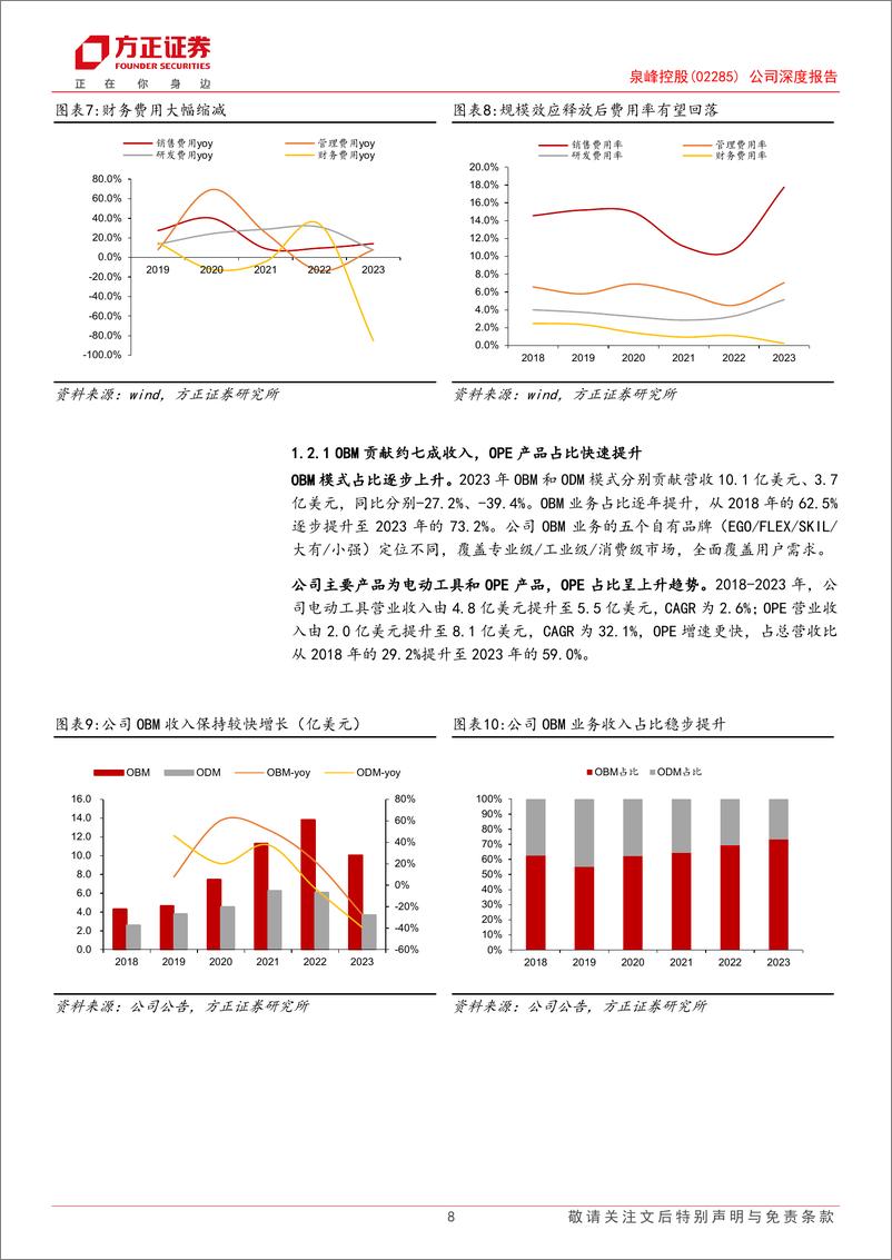 《泉峰控股(2285.HK)公司深度报告：锂电OPE渗透率提升，EGO品牌加速放量-240626-方正证券-31页》 - 第8页预览图