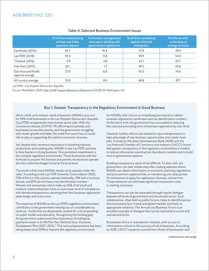 《亚开行-建设更好的当地商业环境：加快柬埔寨、老挝人民民主共和国、泰国和越南小企业的疫情恢复（英）-2022.10-13页》 - 第7页预览图