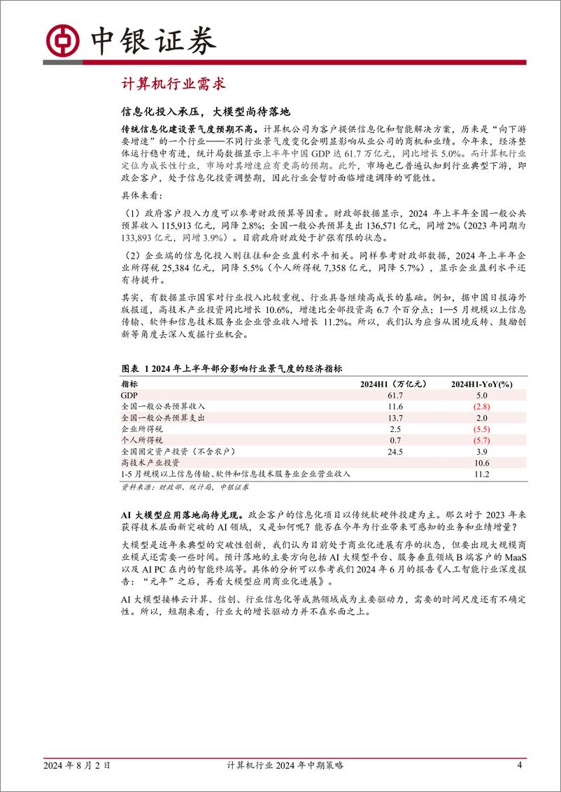 《计算机行业2024年中期策略：提灯夜行，可见朝晖-240802-中银证券-13页》 - 第4页预览图