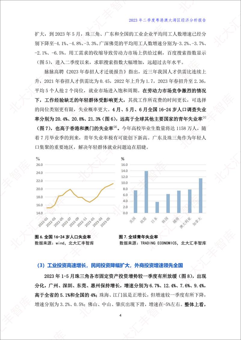 《北大汇丰智库-湾区外贸依旧承压，投资和消费有望拉动增长——粤港澳大湾区经济分析季度报告（2023Q2）-2023-25页》 - 第7页预览图