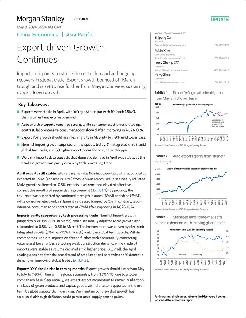 《Morgan Stanley Fixed-China Economics Export-driven Growth Continues-108130071》 - 第1页预览图