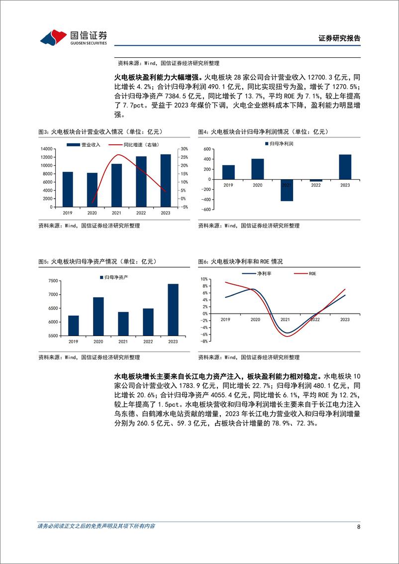 《公用环保2024年5月投资策略：公用环保业绩稳健增长，火电盈利能力显著增强-国信证券》 - 第8页预览图