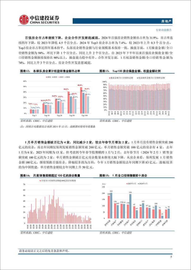 《房地产行业2025年1月房企经营数据点评：止跌回稳态势延续，核心城市土拍市场火热-250208-中信建投-15页》 - 第8页预览图