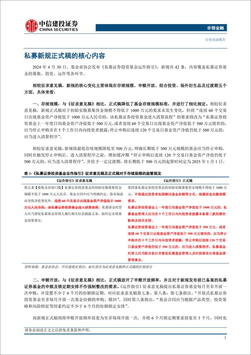 非银金融行业：《私募证券投资基金运作指引》正式稿点评-240512-中信建投-13页 - 第3页预览图