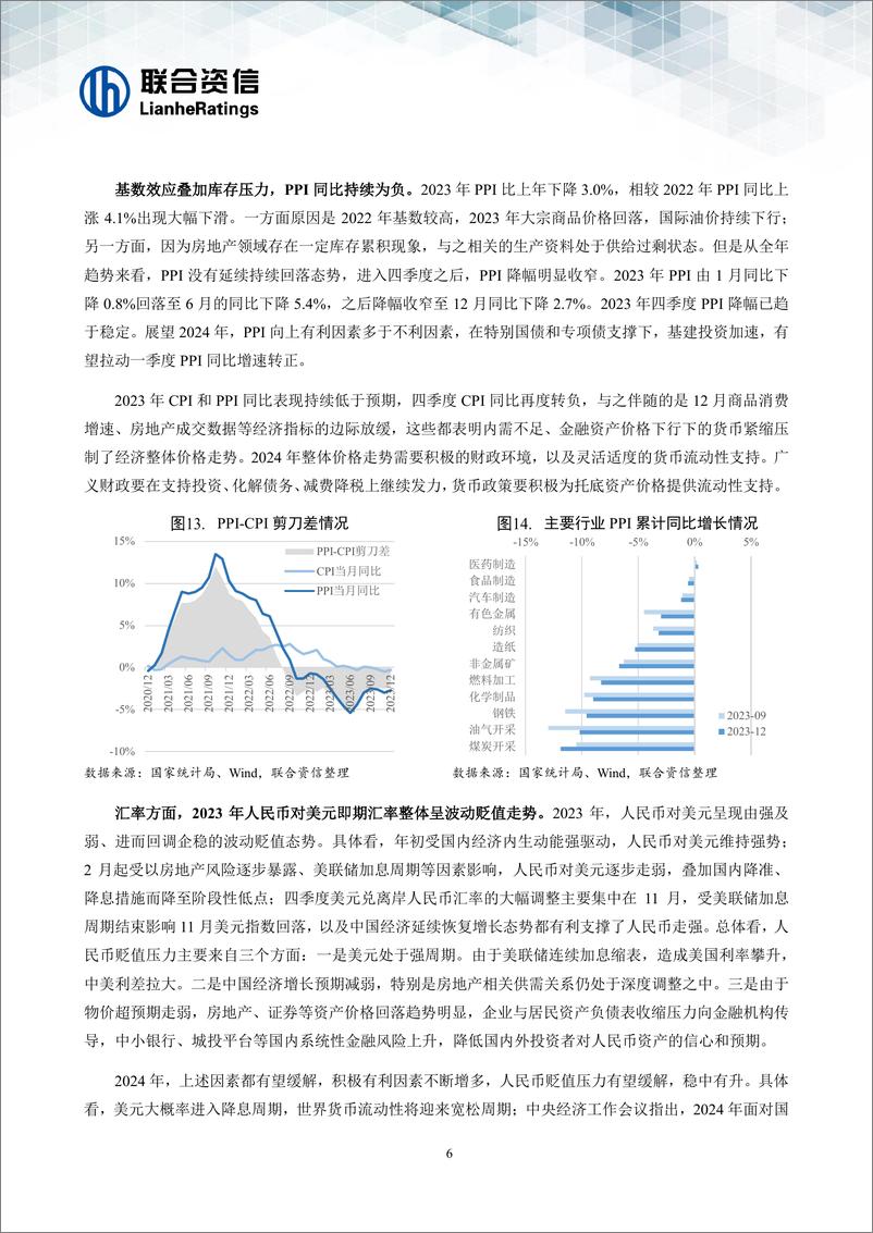 《经济顶住内外压力，长期向好趋势未变--宏观经济信用观察年报（2023年年报）-16页》 - 第7页预览图