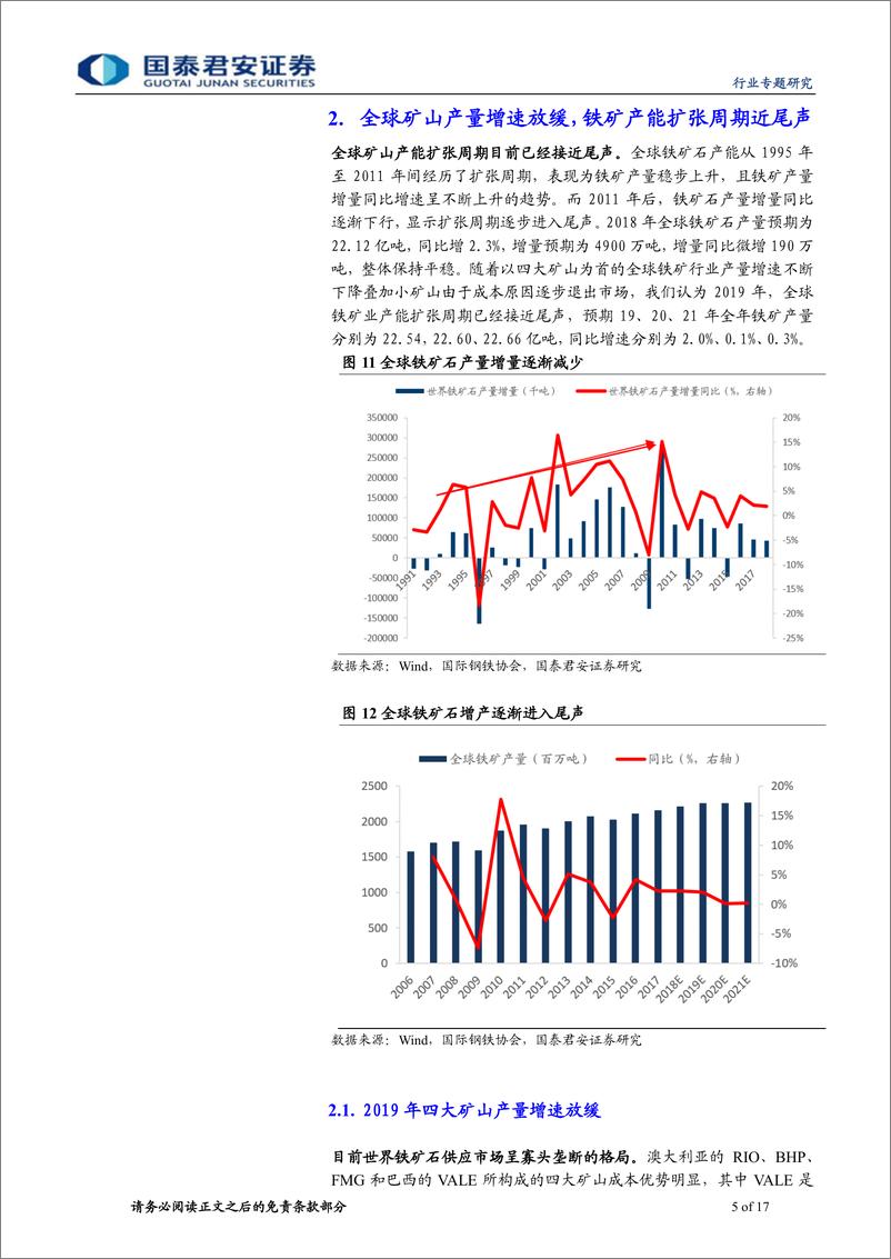 《钢铁行业：供需缺口转负，看好矿价中枢上移-20190220-国泰君安-17页》 - 第6页预览图