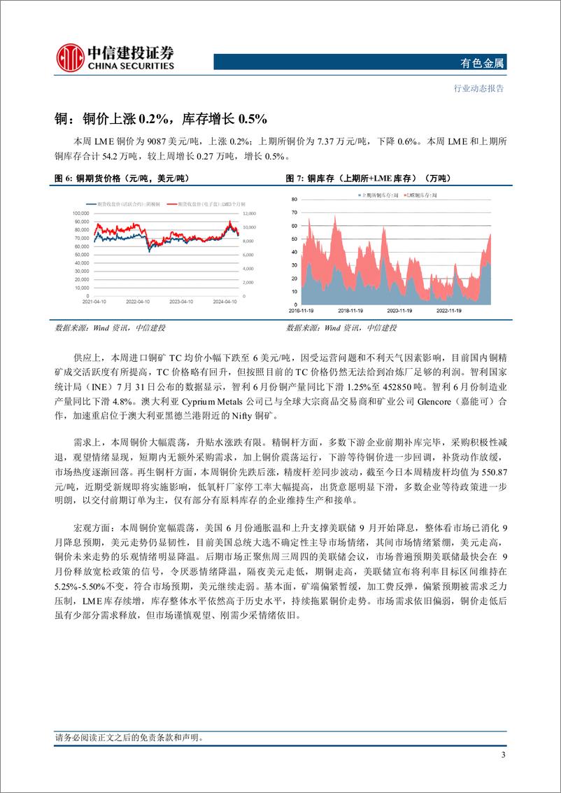 《有色金属行业：风险资产价格动荡，危中寻机布局强逻辑板块-240804-中信建投-12页》 - 第5页预览图