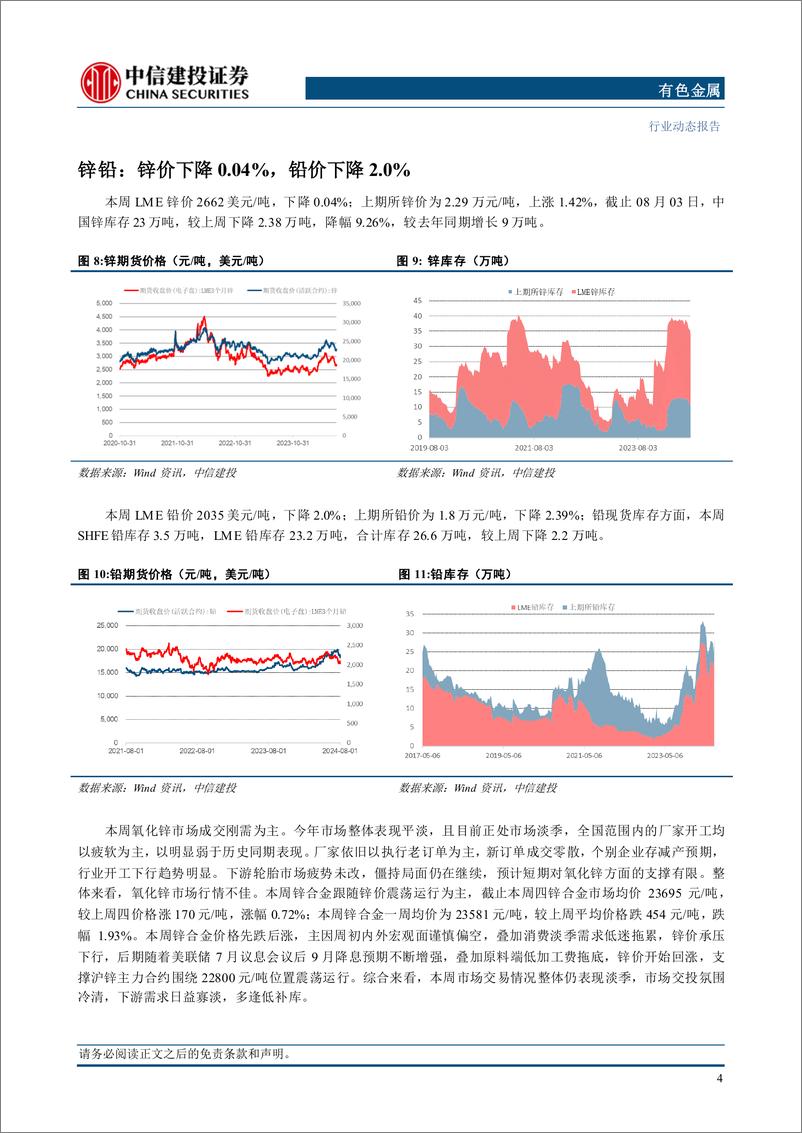 《有色金属行业：风险资产价格动荡，危中寻机布局强逻辑板块-240804-中信建投-12页》 - 第6页预览图