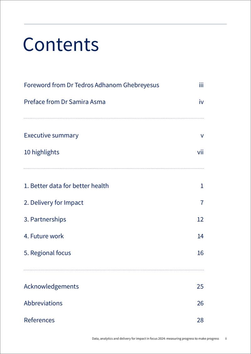 《WHO世界卫生组织：2024年重点领域影响的数据、分析和交付报告：衡量进展以取得进展（英文版）》 - 第3页预览图