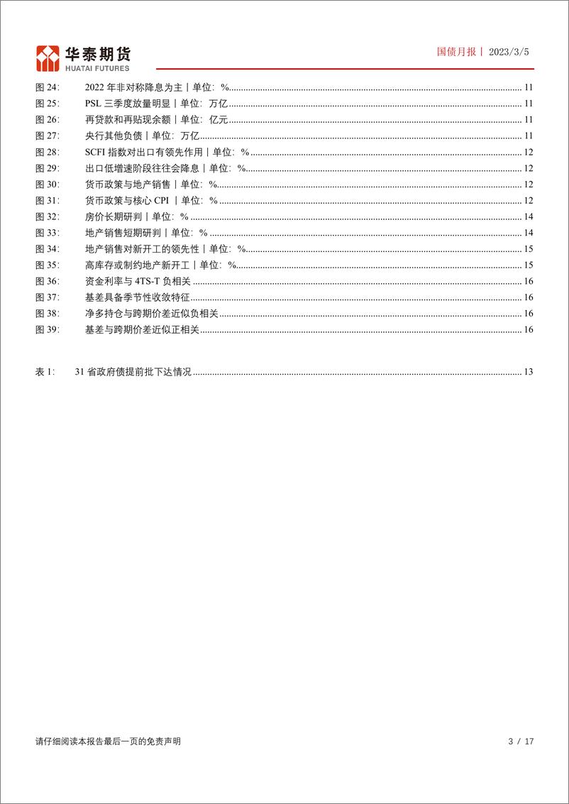 《国债月报：资金面回归平稳，期限利差望重新扩张-20230305-华泰期货-17页》 - 第4页预览图