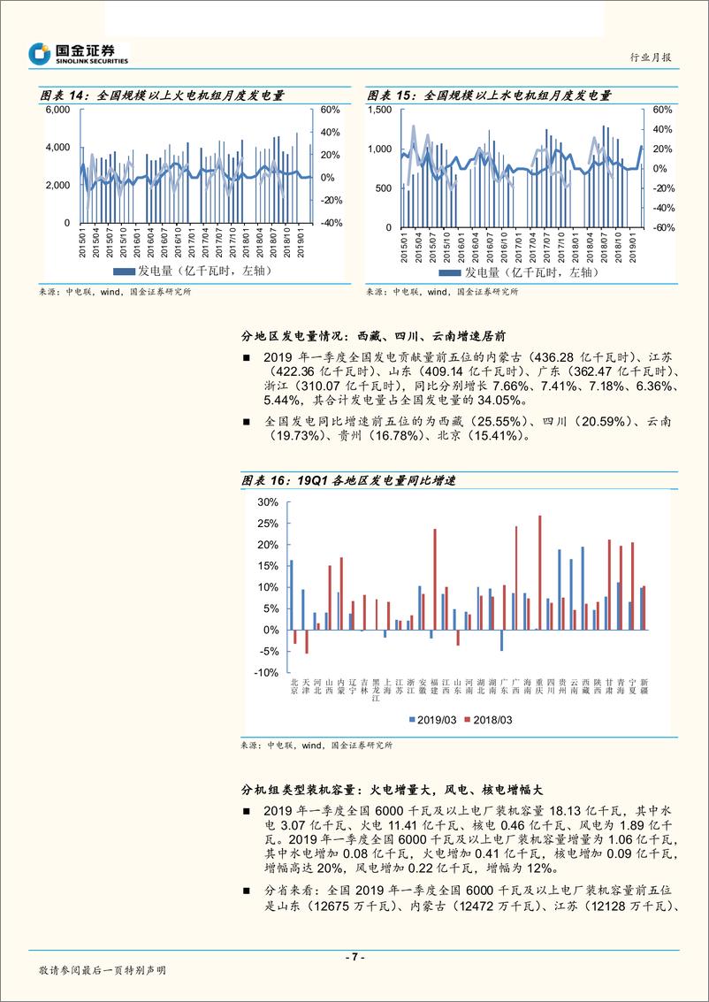 《公用事业与环保产业行业月报：一季度用电量增速下滑，煤价维持高位-20190421-国金证券-10页》 - 第8页预览图