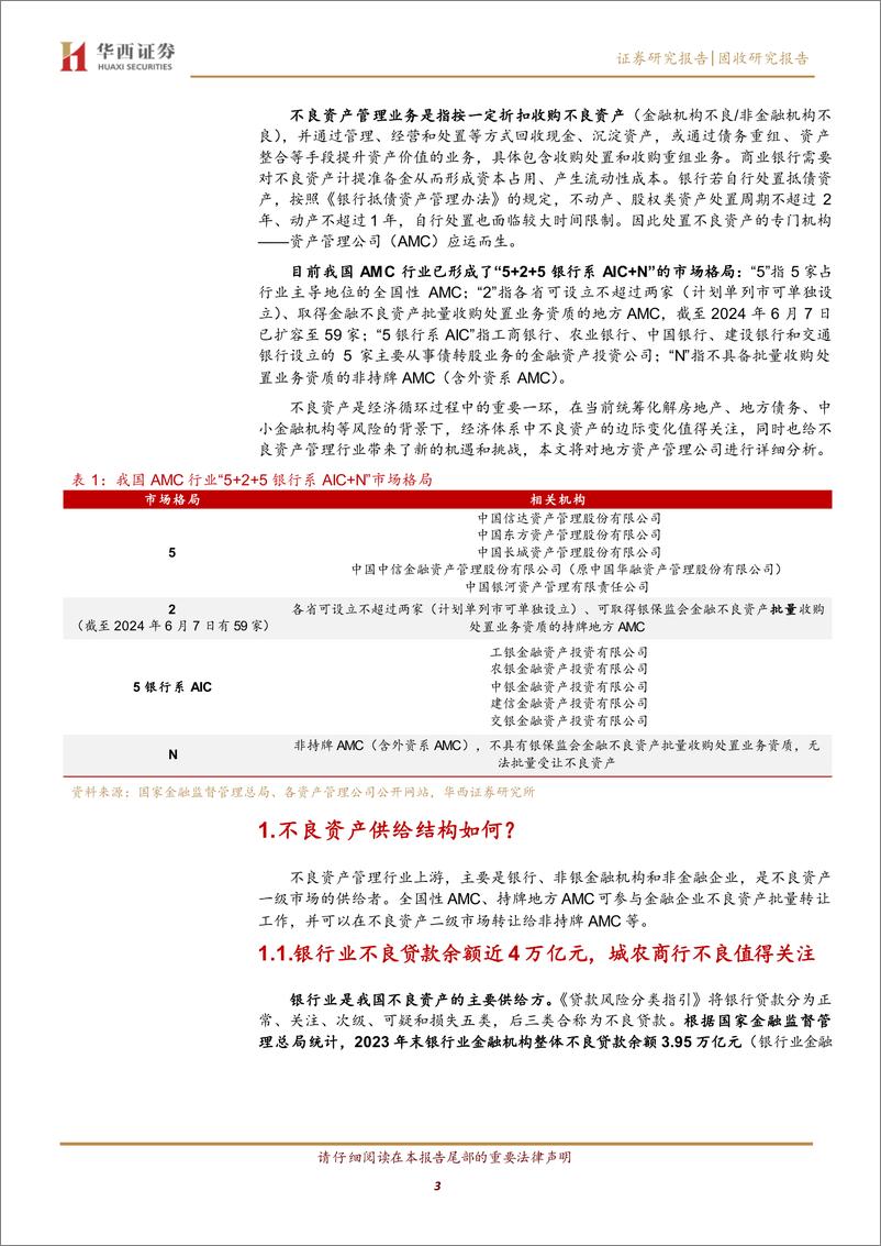 《不良资产4万亿%2b，59家地方AMC怎么看？-240620-华西证券-27页》 - 第3页预览图