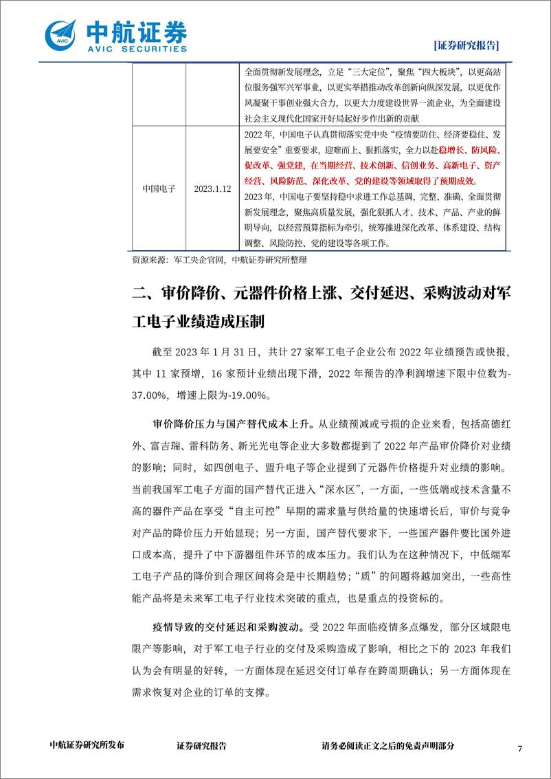 《国防军工行业军工电子月报：军工电子自主可控正进入“深水区”-20230208-中航证券-18页》 - 第8页预览图