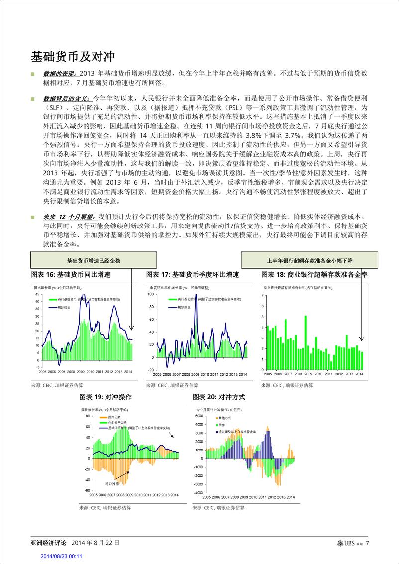 《瑞银证券-透过数据看中国经济2014年8月：亚洲经济评论》 - 第7页预览图