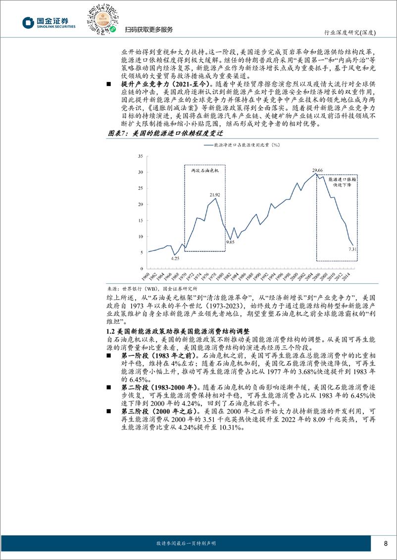 《新能源行业研究：重塑“利维坦”：美国新能源政策的历史演进、实施逻辑与投资机遇-20240201-国金证券-33页》 - 第8页预览图