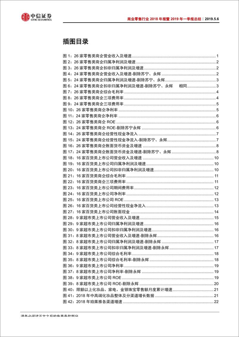 《商业零售行业2018年年报暨2019年一季报总结：行业触底回暖，龙头逆势扩张-20190506-中信证券-38页》 - 第4页预览图