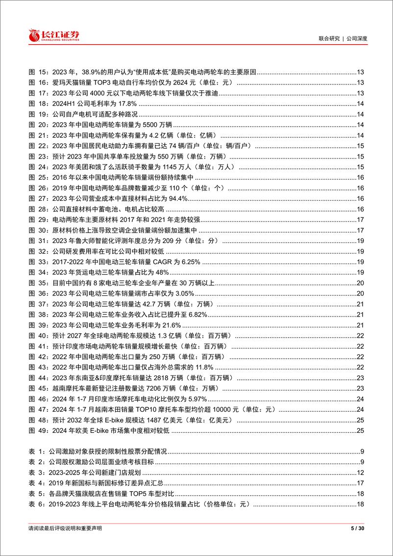 《爱玛科技(603529)领航先锋，再续华章-250109-长江证券-30页》 - 第5页预览图