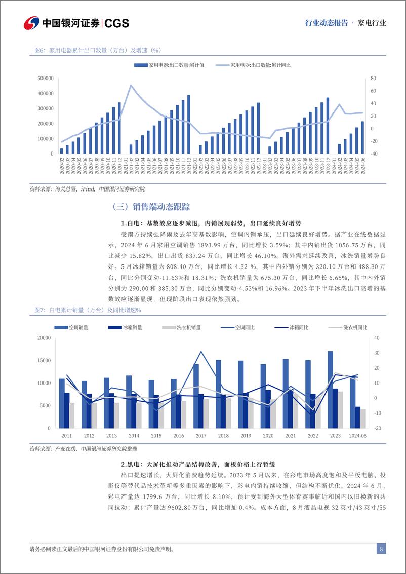 《家电行业7月动态跟踪：高基数下内销承压，以旧换新政策加码-240806-银河证券-17页》 - 第8页预览图