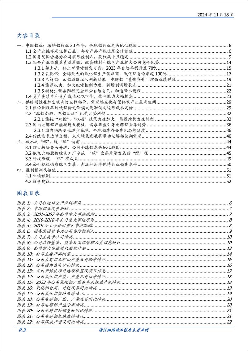 《中国铝业(601600)四大板块齐头并进，全产业链布局的央企铝业巨擘启航-241118-国盛证券-53页》 - 第3页预览图