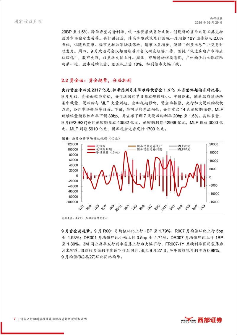 《9月固定收益月报：股市大涨下，十月债市怎么看？-240929-西部证券-23页》 - 第7页预览图