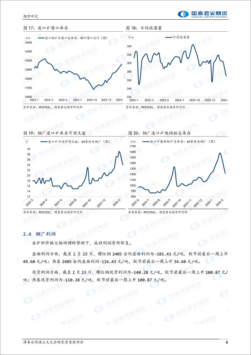 《铁矿石：预期反复，震荡回调-20240225-国泰期货-11页》 - 第8页预览图