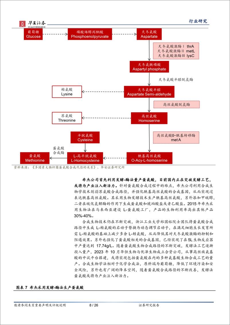 《基础化工行业蛋氨酸系列报告之一：供给改善叠加补库周期，蛋氨酸价格中枢有望上移-240313-华安证券-26页》 - 第8页预览图