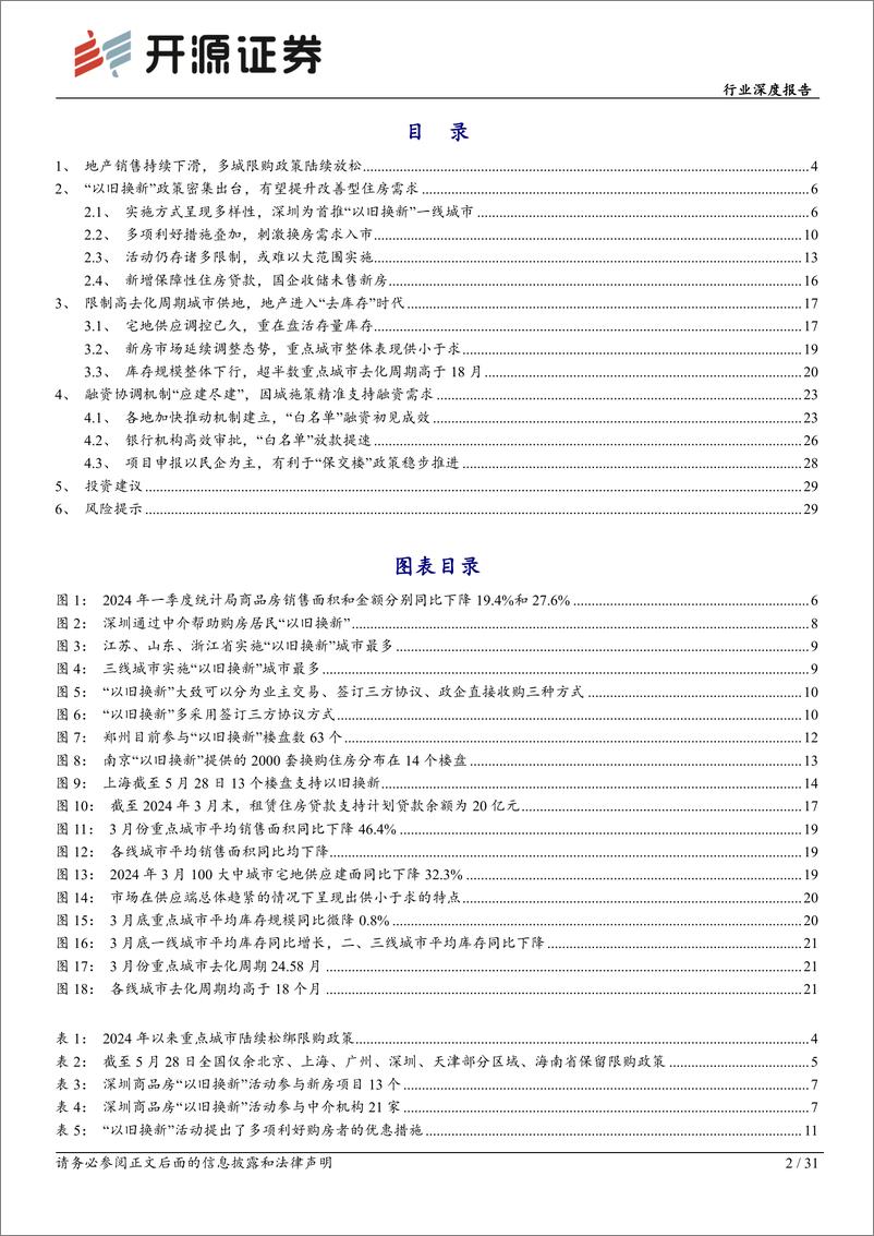 《房地产行业深度报告：地产利好政策频出，供需两端发力推动去库存-240529-开源证券-31页》 - 第2页预览图