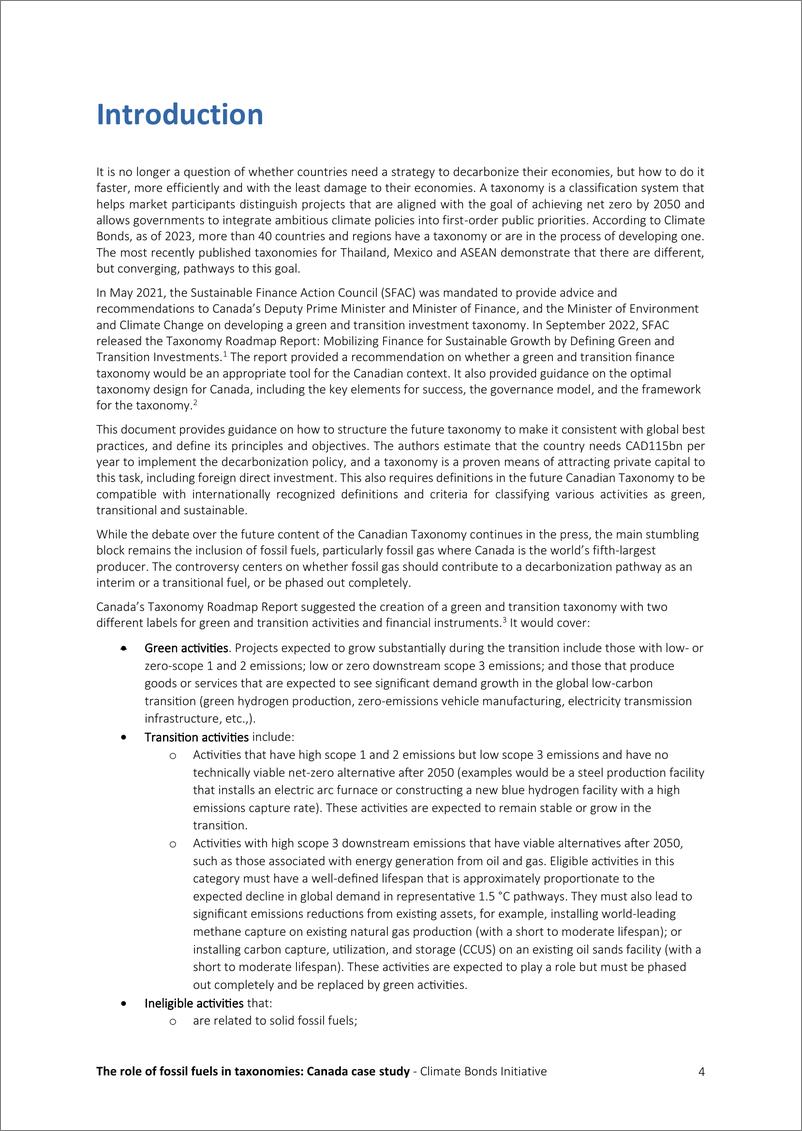 《CBI气候债券倡议组织_2023化石燃料在分类学中的作用_加拿大案例研究报告_英文版_》 - 第4页预览图