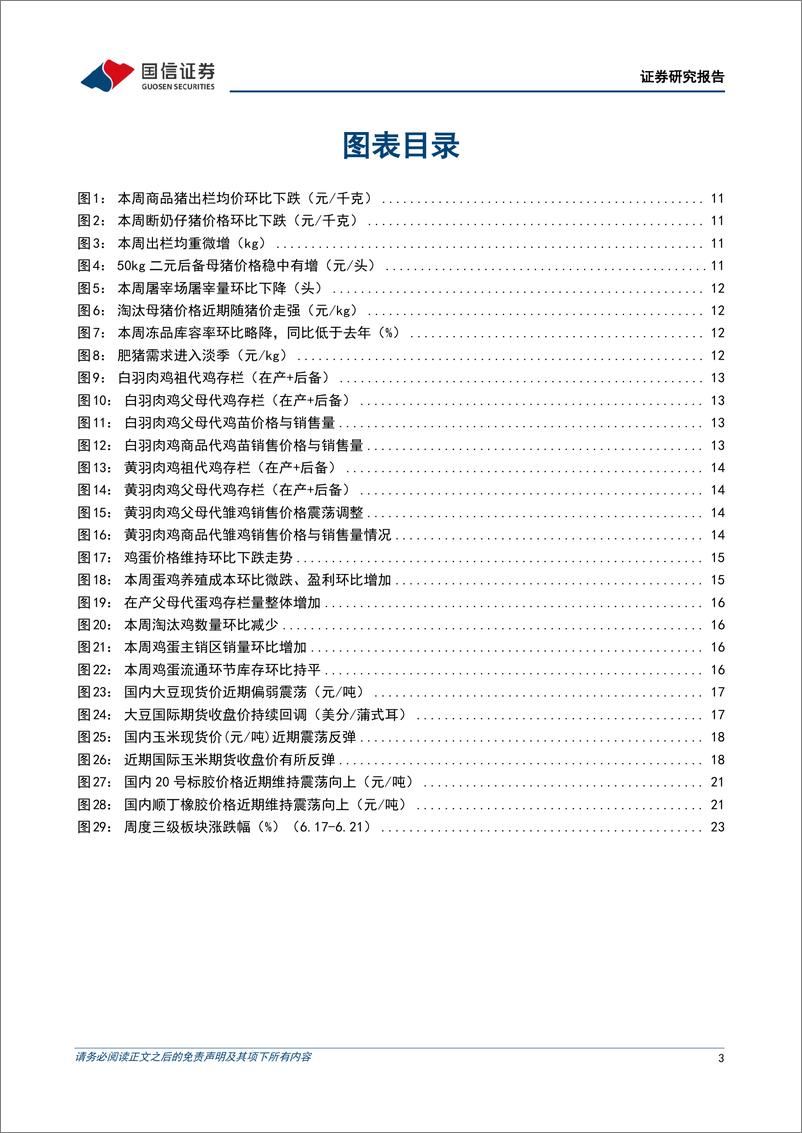 《农林牧渔行业农产品研究跟踪系列报告(114)：短期高温加降雨影响猪肉需求，关注雨季南方猪瘟扰动影响-240622-国信证券-26页》 - 第3页预览图