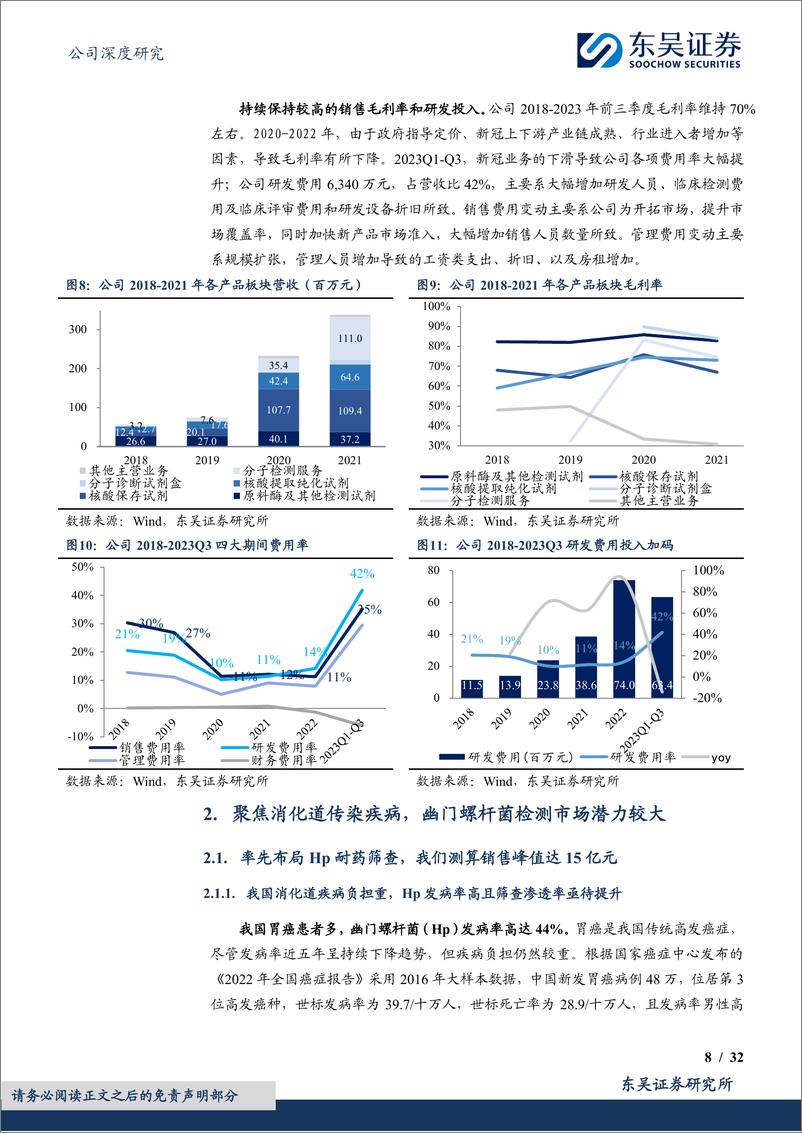 《深度报告-20240228-东吴证券-康为世纪-688426.SH-分子检测全产业链布幽门螺杆菌便检铸就第二成长曲321mb》 - 第8页预览图