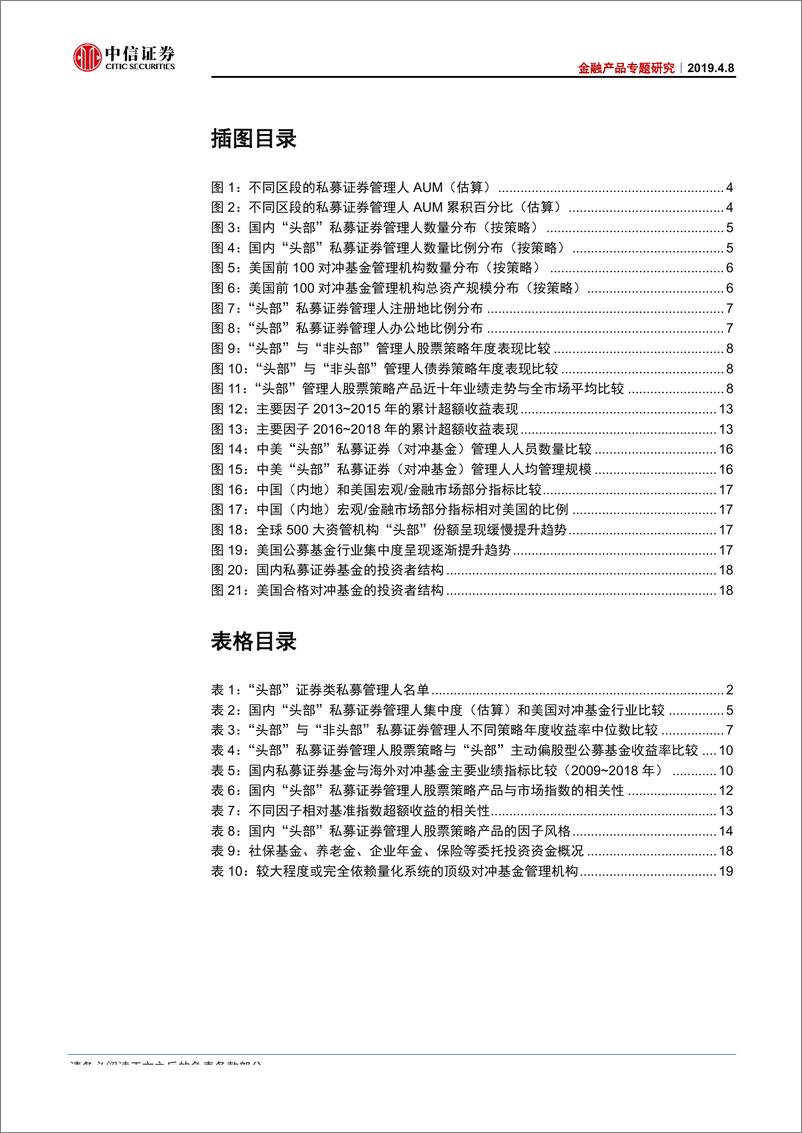 《资产管理业专题研究系列之三：“头部”私募证券管理人格局与特征-20190408-中信证券-24页》 - 第4页预览图