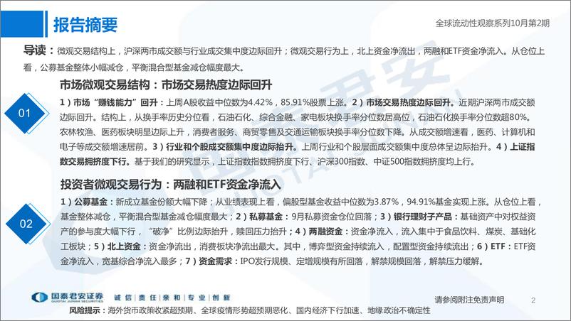 《全球流动性观察系列10月第2期：内资积极的力量正在出现-20221018-国泰君安-58页》 - 第3页预览图