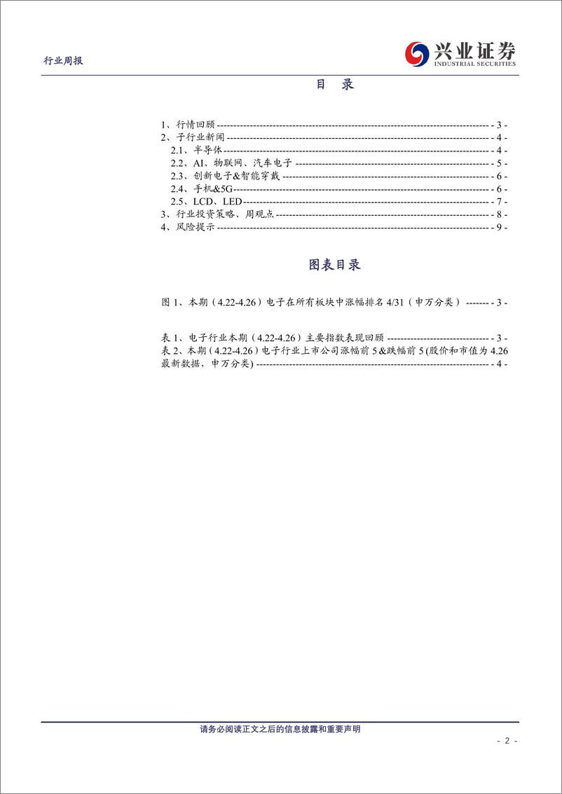 《电子行业：海外龙头持续加码AI，重视算力需求和AI在端侧与边缘侧的创新-240428-兴业证券-10页》 - 第2页预览图