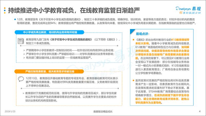 《易观-中国互联网教育市场数字化升级月度分析-2019.1.23-13页》 - 第5页预览图