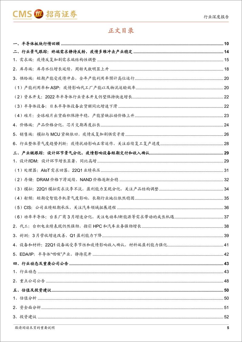 《半导体行业月度深度跟踪：疫情多维冲击产业运行，关注后续复工复产进度-20220505-招商证券-55页》 - 第6页预览图