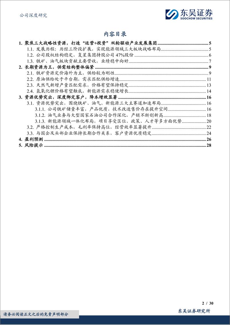 《海南矿业(601969)聚焦三大战略性资源，“运营%2b投资”双轮驱动优势显著-240902-东吴证券-30页》 - 第2页预览图