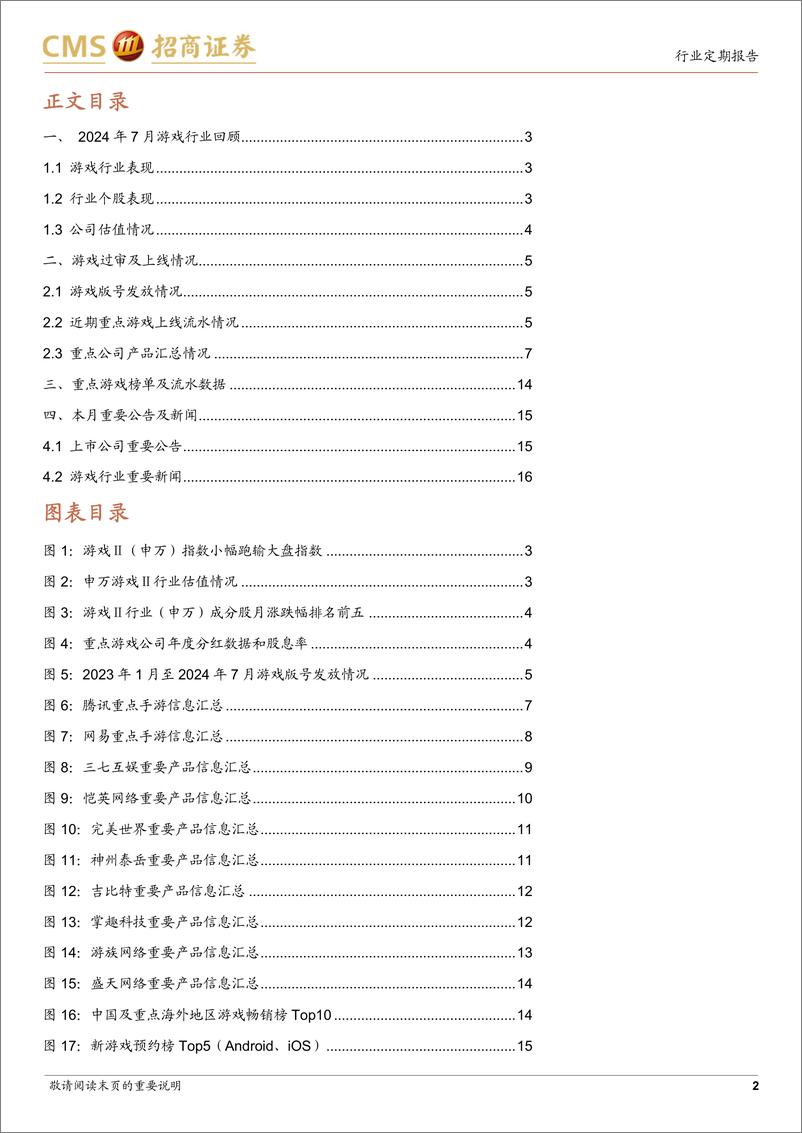 《2024年7月游戏行业月度报告：暑期大作密集上线，ChinaJoy圆满闭幕提振信心-240803-招商证券-17页》 - 第2页预览图