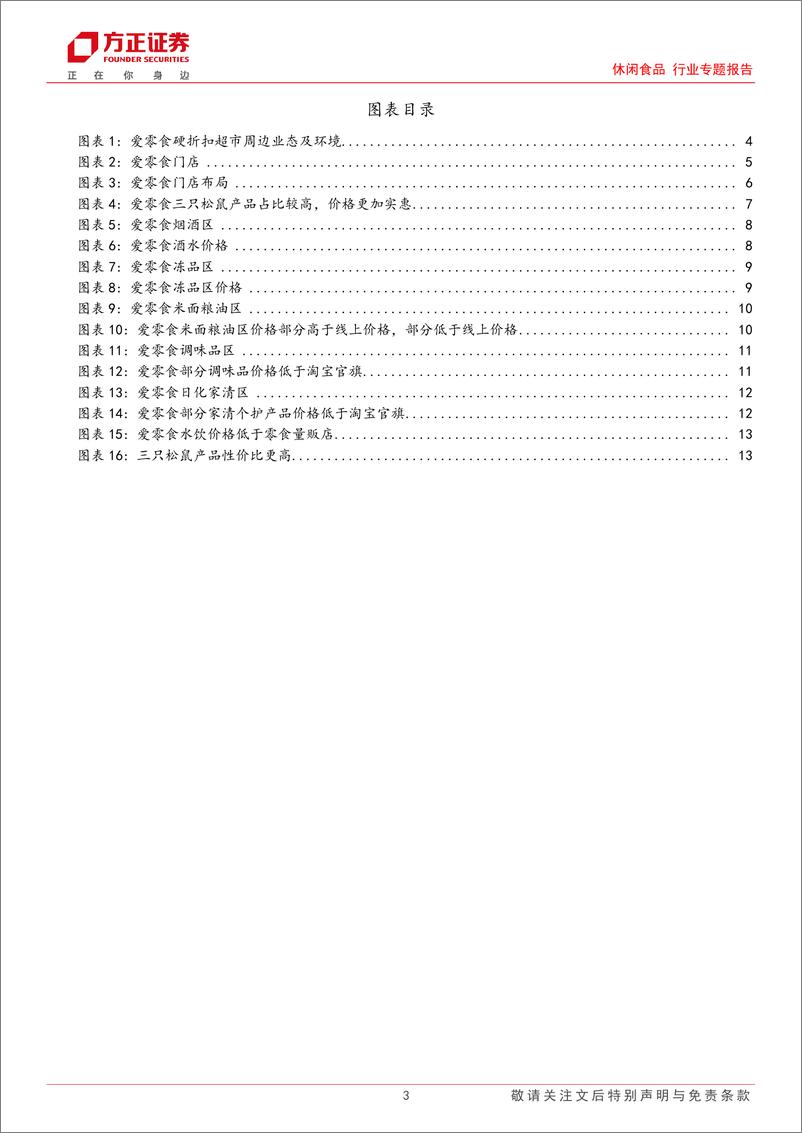 《休闲食品行业专题报告-爱零食硬折扣超市探访：高产品性价比%26全品类运营，超市折扣化进行中，有望走出中国版奥乐齐-241225-方正证券-15页》 - 第3页预览图