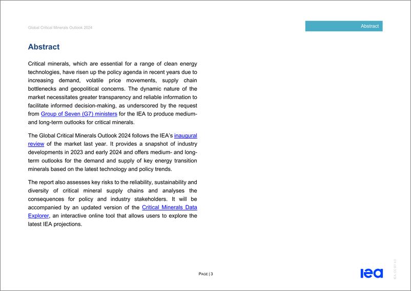 《国际能源署-2024年全球关键矿产展望（英）-2024.5-282页》 - 第3页预览图