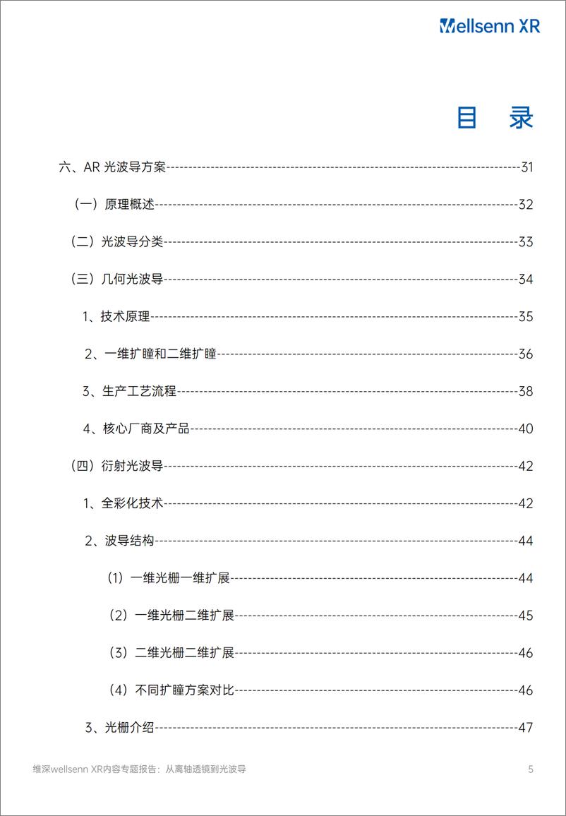 《AR光学专题研究报告2024：从离轴透镜到光波导-维深Wellsenn＋XR-91页》 - 第5页预览图