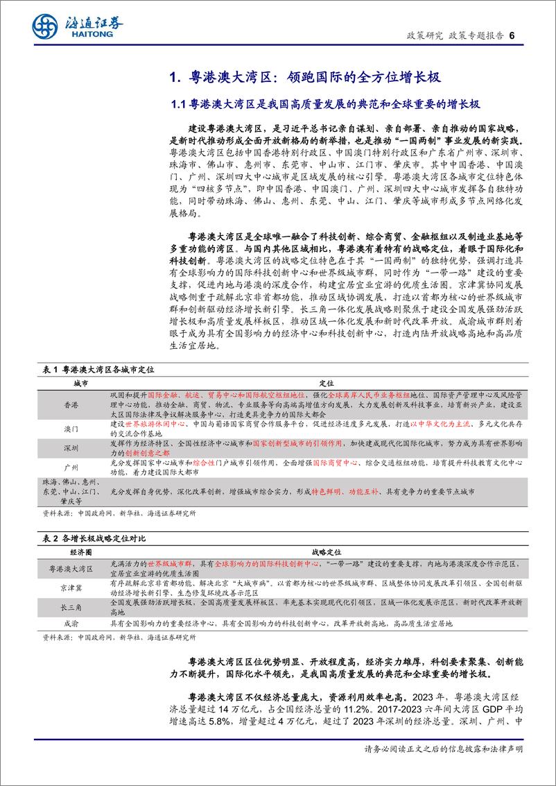 《区域经济专题报告(3)：大湾区全球竞争力凸显，国际化引领新质生产力-240617-海通证券-36页》 - 第6页预览图