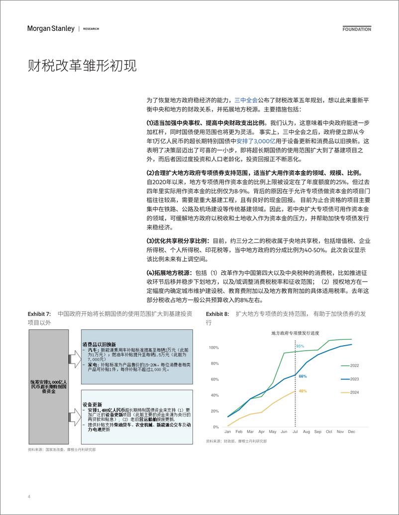 《Morgan Stanley Fixed-中国“3D”系列 三中全会后财税改革重塑经济-109927909》 - 第4页预览图