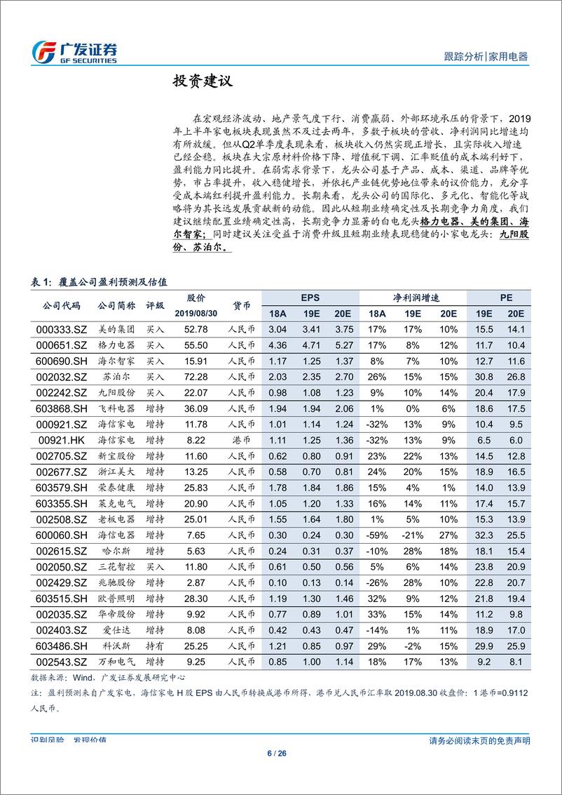 《家用电器行业跟踪分析：底部已现，期待改善-20190901-广发证券-26页》 - 第7页预览图